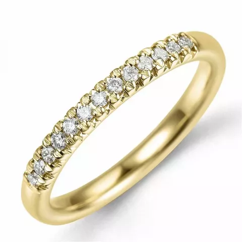 Smal diamant ring in 14 karaat goud 0,153 ct