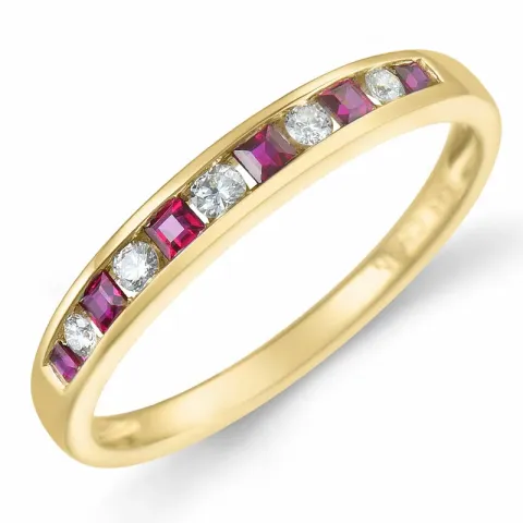 robijn ring in 14 karaat goud 0,11 ct 0,26 ct