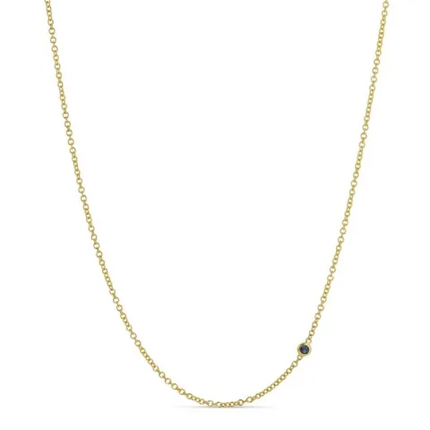 45 cm ketting met hanger in 14 karaat goud 0,09 ct