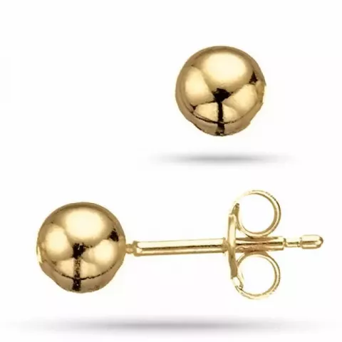 5 mm Scrouples bolletje oorbellen in 8 karaat goud