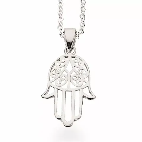 Scrouples hamsa hand hanger met ketting in zilver