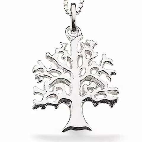 13 mm scrouples boom van het leven hanger met ketting in zilver