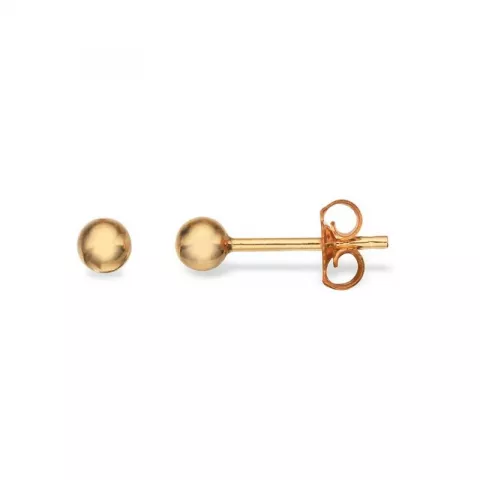 3 mm Scrouples oorbellen in 8 karaat goud