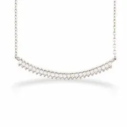 Scrouples hanger met ketting in gerodineerd zilver witte zirkoon