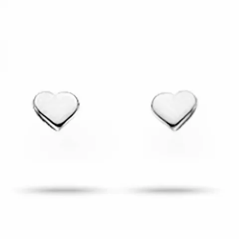 Eenvoudige Scrouples hart oorbellen in zilver