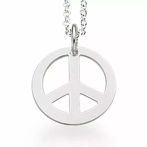 Scrouples peace hanger met ketting in zilver