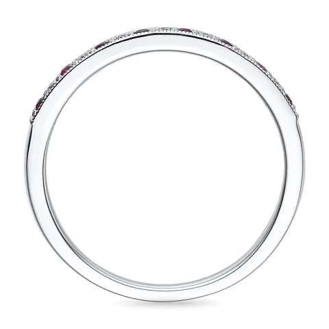 rode robijn ring in 14 karaat witgoud 0,08 ct 0,17 ct