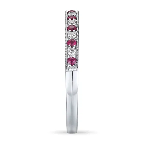 rode robijn ring in 14 karaat witgoud 0,08 ct 0,17 ct