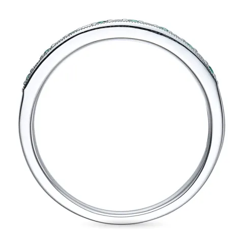 smaragd ring in 14 karaat witgoud 0,08 ct 0,10 ct