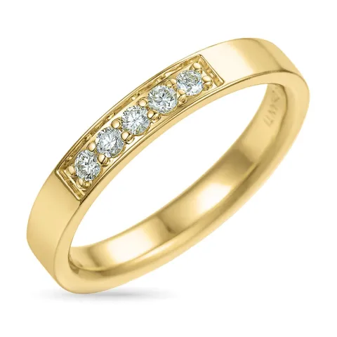 diamant ring in 14 karaat goud 0,15 ct