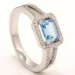 diamant ring in 14 karaat witgoud 0,25  ct 1,20  ct