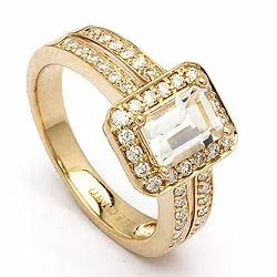 diamant ring in 14 karaat goud 0,43 ct 