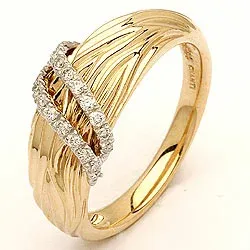ontwerper diamant ring in 14 karaat goud-en witgoud 0,13 ct