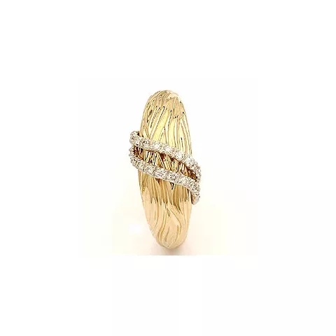 ontwerper  diamant ring in 14 karaat goud-en witgoud 0,13 ct