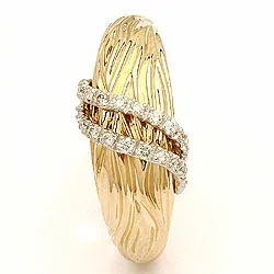 ontwerper diamant ring in 14 karaat goud-en witgoud 0,13 ct