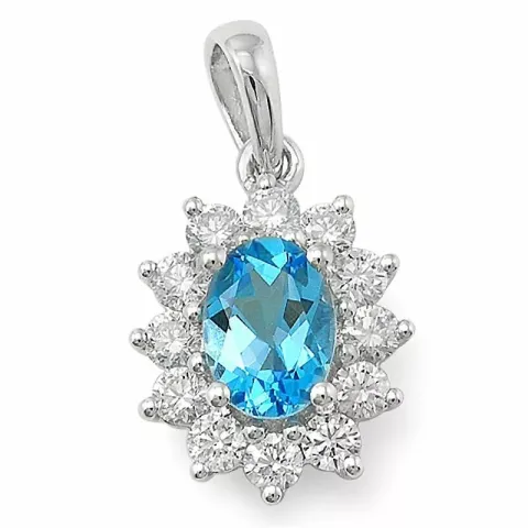 rozethanger in 14 caraat witgoud 0,55 ct 0,92 ct