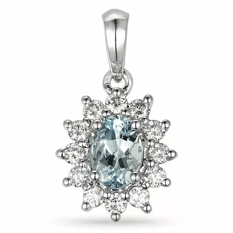 rozethanger in 14 caraat witgoud 0,55 ct 0,75 ct