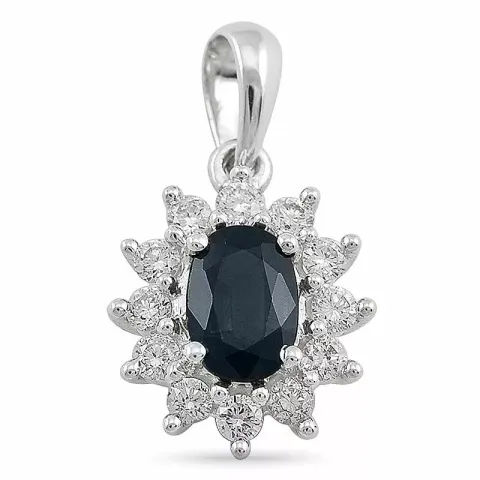 Rozethanger in 14 caraat witgoud 0,26 ct 0,65 ct