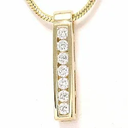 diamanten hanger in 14 caraat goud 0,36 ct