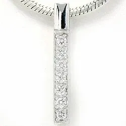 briljant hanger in 14 caraat witgoud 0,15 ct