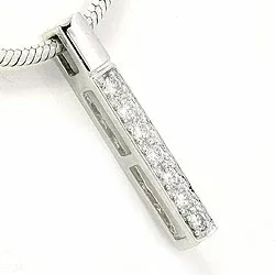 briljant hanger in 14 caraat witgoud 0,15 ct