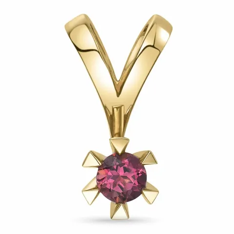 elegant pink hanger in 14 caraat goud 0,28 ct