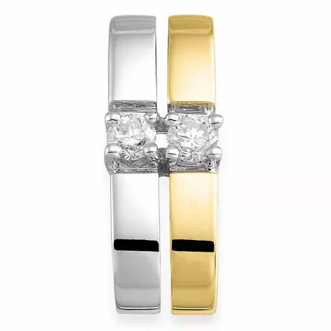 diamanten hanger in 14 caraat goud-en witgoud 0,08 ct