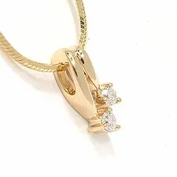 hanger in 14 caraat goud 0,15 ct