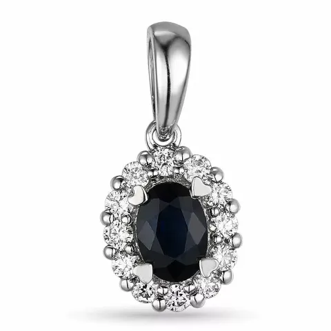 rozethanger in 14 caraat witgoud 0,22 ct 0,65 ct