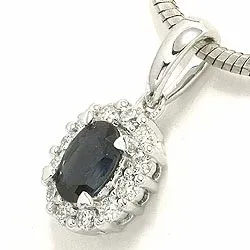 rozethanger in 14 caraat witgoud 0,22 ct 0,65 ct