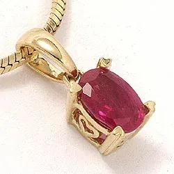 robijn hanger in 14 caraat goud 0,35 ct