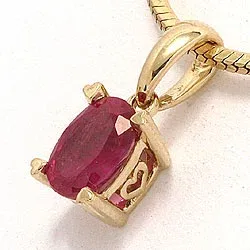robijn hanger in 14 caraat goud 0,35 ct