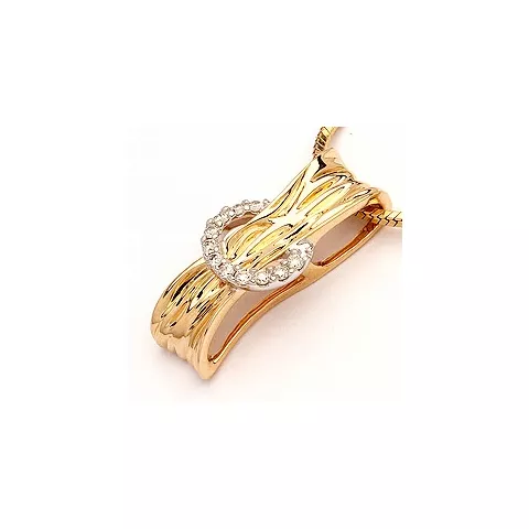 diamanten hanger in 14 caraat goud-en witgoud 0,09 ct