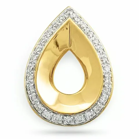 Diamant hanger in 14 caraat goud 0,15 ct