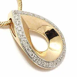 Diamant hanger in 14 caraat goud 0,15 ct