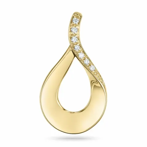 Briljant hanger in 14 caraat goud-en witgoud 0,04 ct