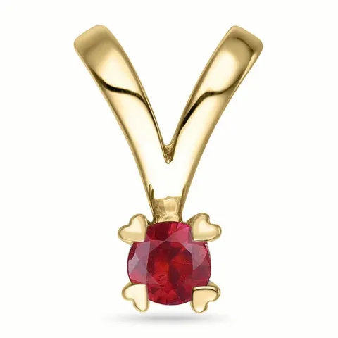 robijn gouden hanger in 14 caraat goud 0,30 ct