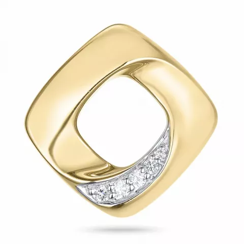 diamanten hanger in 14 caraat goud-en witgoud 0,05 ct