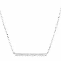 Joanli Nor Winter ketting in gerodineerd zilver witte zirkoon