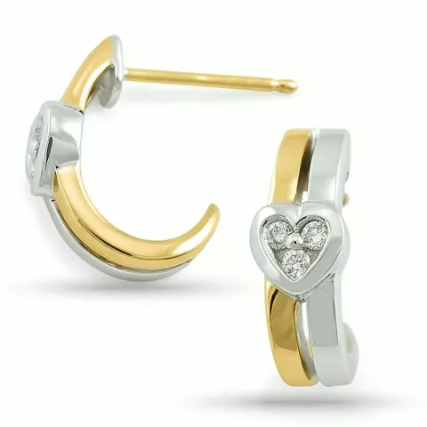 halfcreool in 14 karaat goud en witgoud met diamant