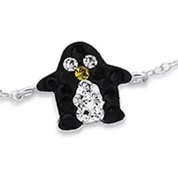 pinguin kinder armband in zilver met hanger in zilver