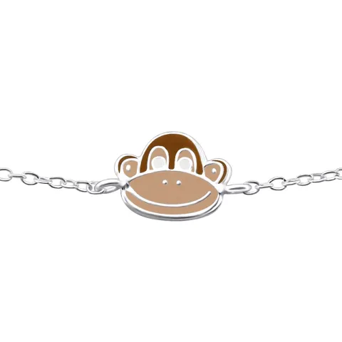 aap kinder armband in zilver met hanger in zilver