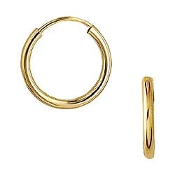 16 mm Aagaard rond creool in 8 karaat goud