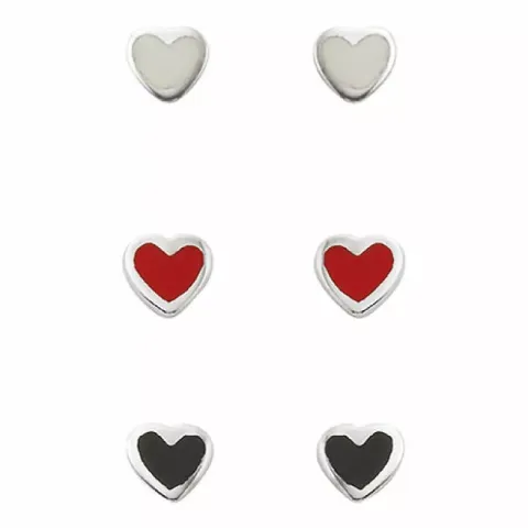 Aagaard hart sieraden set in zilver veelkleurig emaille
