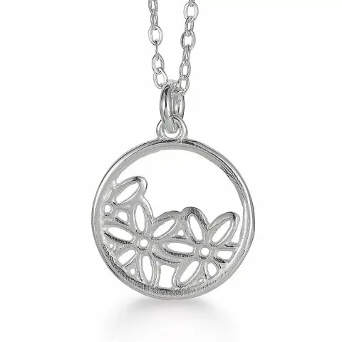 Aagaard bloem hanger met ketting in zilver