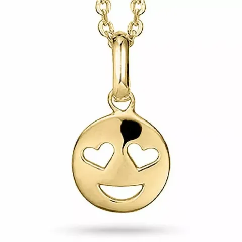 Aagaard smiley ketting met hanger in verguld sterlingzilver