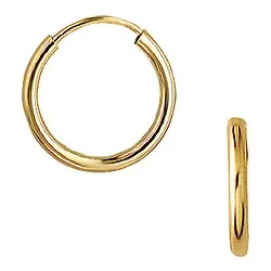 16 mm Aagaard creool in 14 karaat goud
