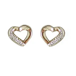 Aagaard diamant oorbellen in 14 karaat goud met diamant