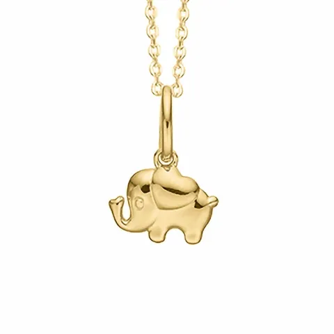 Aagaard olifant hanger met ketting in verguld sterlingzilver