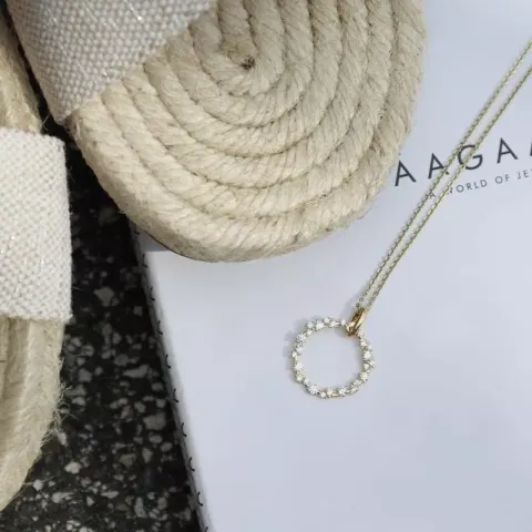 eeuwige liefde Aagaard ketting met hanger in verguld sterlingzilver